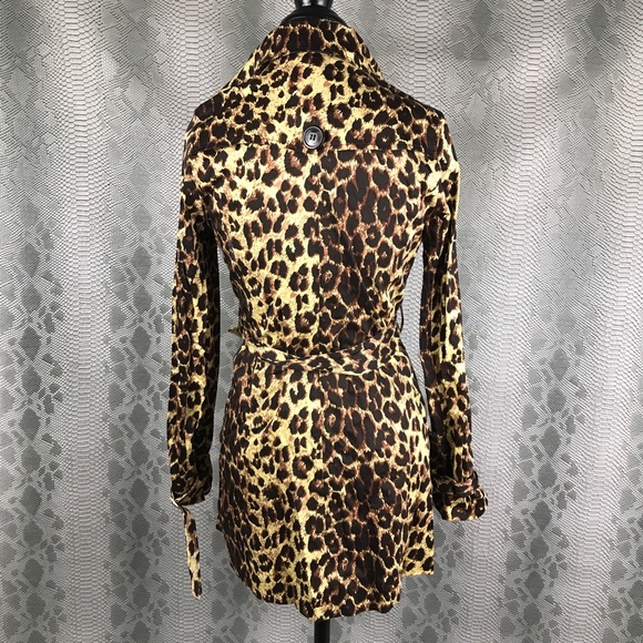 Vertigo Cheetah Leopard long trench coat - Picture 5 of 7